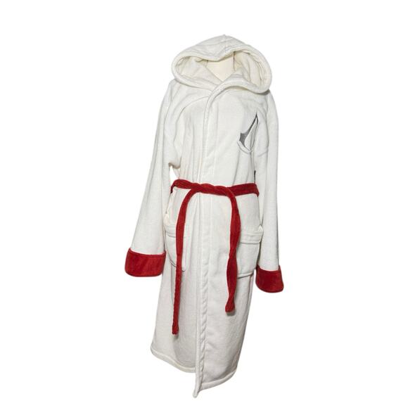Assassin's Creed Serve the Light Plush Bathrobe Men OS Hooded Fleece Cosplay - Picture 2 of 9